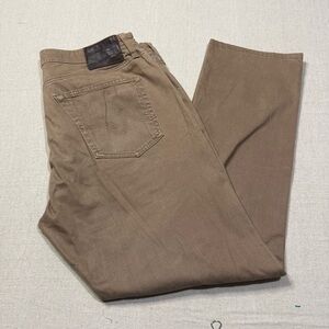 AG Adriano Goldschmied Pants Mens Everett 36x32 Brown Sueded Soft Slim Straight